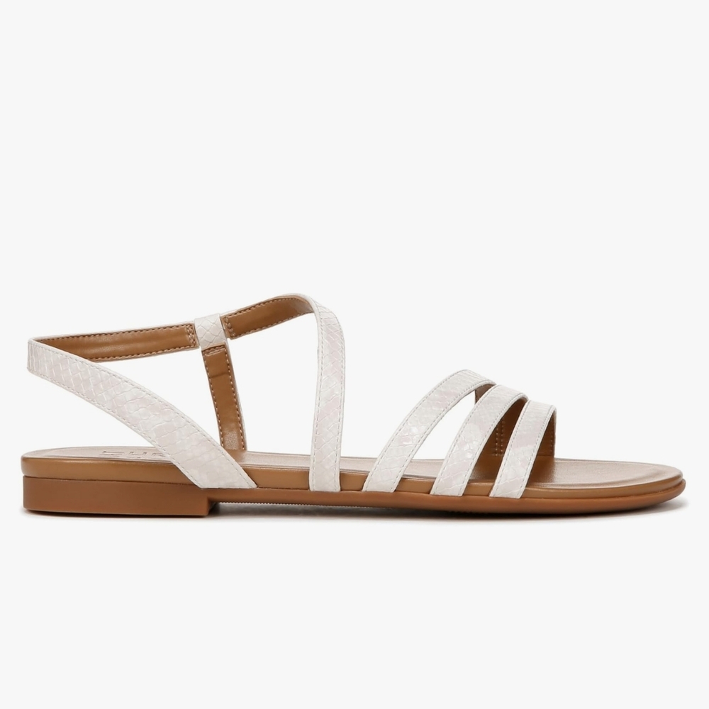 Naturalizer Salma White/Cream/Beige Snake Women's Shoes New - Picture 4 of 12